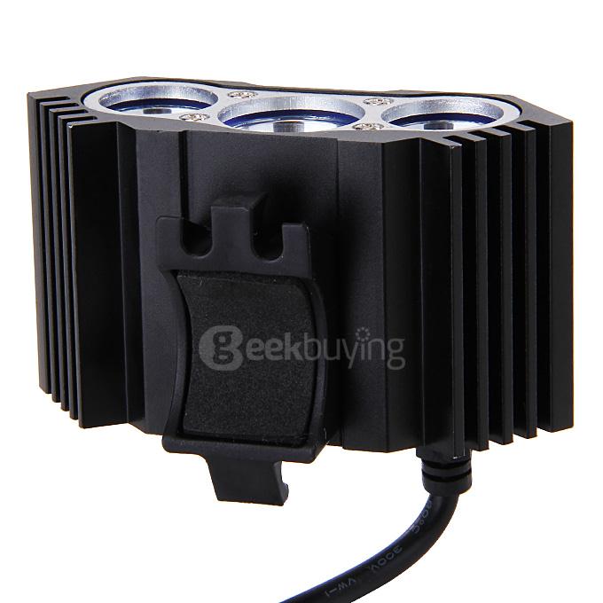 M3 3*Cell*CREE XM-L U2 2400LM LED Bicycle Flashlight - Black