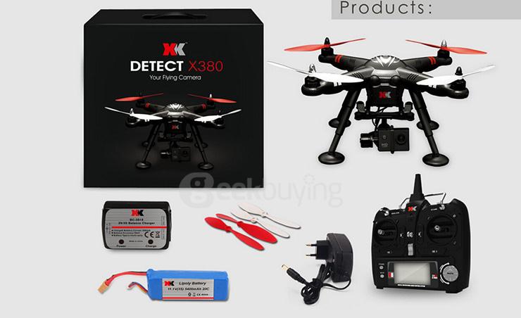 XK DETECT X380-B 1080P HD Camera GPS Compass Headless Mode RC Quadcopter Mode 2 RTF