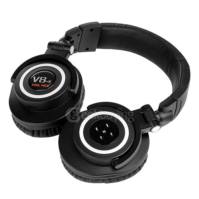 OVLENG V8-3 Foldable Super Bass Wireless Headset Bluetooth 4.0 Games Headphone -Black