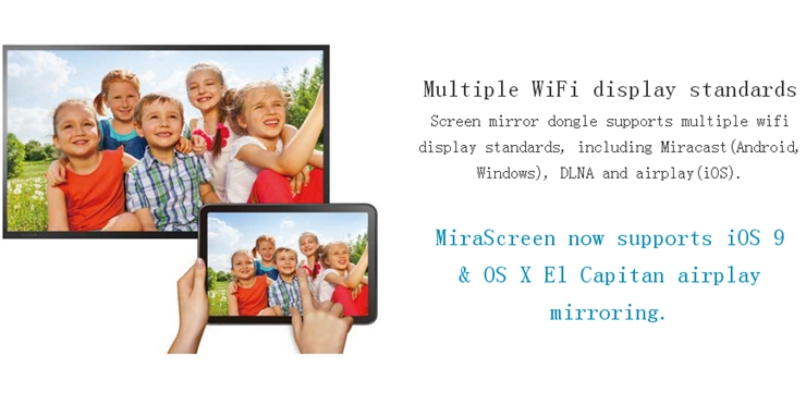 MiraScreen WIFI Display Dongle 1080P Miracast DLNA Airplay AM8252 802.11 b/g/n HDMI