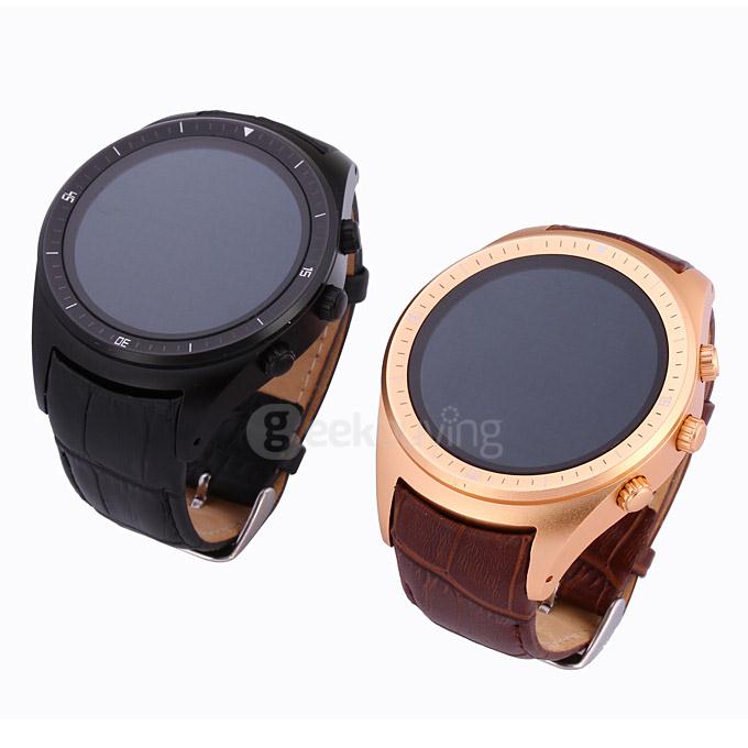 K8 3G Smart Watch Phone Android 4.4 MTK6572 512MB 4GB Heart Rate Monitor FM WiFi GPS Dialer GSM 3G Phone Book Anti Lost - Black