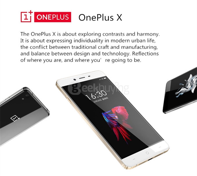 OnePlus X Onyx Basic 5.0inch FHD 1920*1080 4G LTE Android 5.1 2GB 16GB Smartphone Snapdragon 801 Quad Core 13.0MP Camera - Black