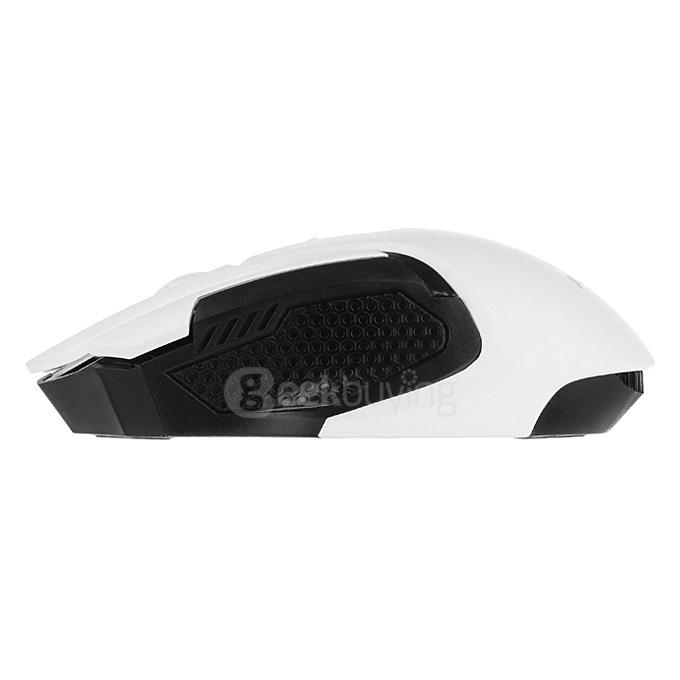 JEQANG JM-2016 Stylish Wireless Gaming Mouse 1200DPI 2.4GHz with USB Receiver for Desktop PC/Laptop/Notebook - White+Black