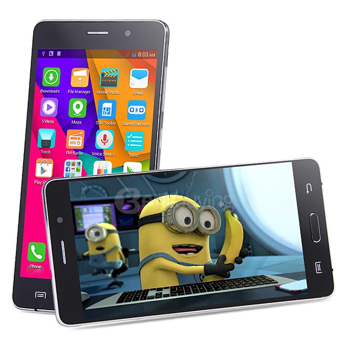 JIAKE N9105 5.5inch QHD MTK6572 Dual Core 1.2GHz Smartphone Android 4.4.2 512MB 4GB 5.0MP 3G GPS Smart Wake - Black