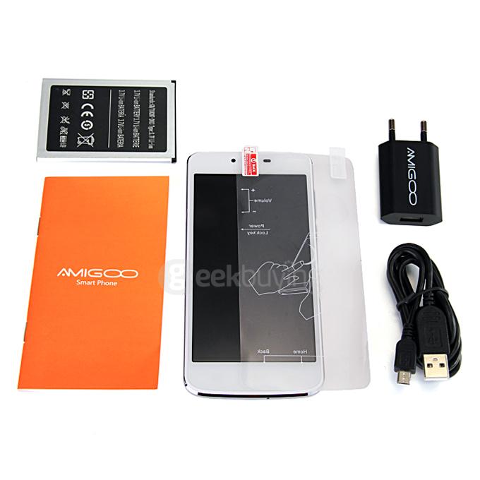 AMIGOO MG200 5.0inch QHD MTK6572 Dual Core 1.2GHz Smartphone Android 4.4 512MB 4GB 5.0MP 3G GPS Smart Wakeup - White