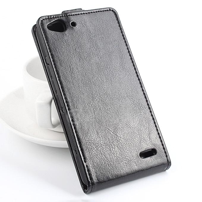 Baiwei Protective Hard Cover Up&Down Flip Stand Leather Case with Back Shell for Vodafone Smart Ultra 6 VF995N - Black