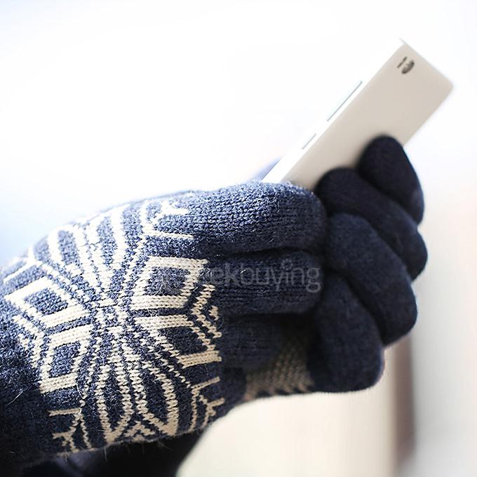 Original Xiaomi Gloves Warm Wool Gloves Unisex Gloves for IOS Android Touch Screen - Dark Gray