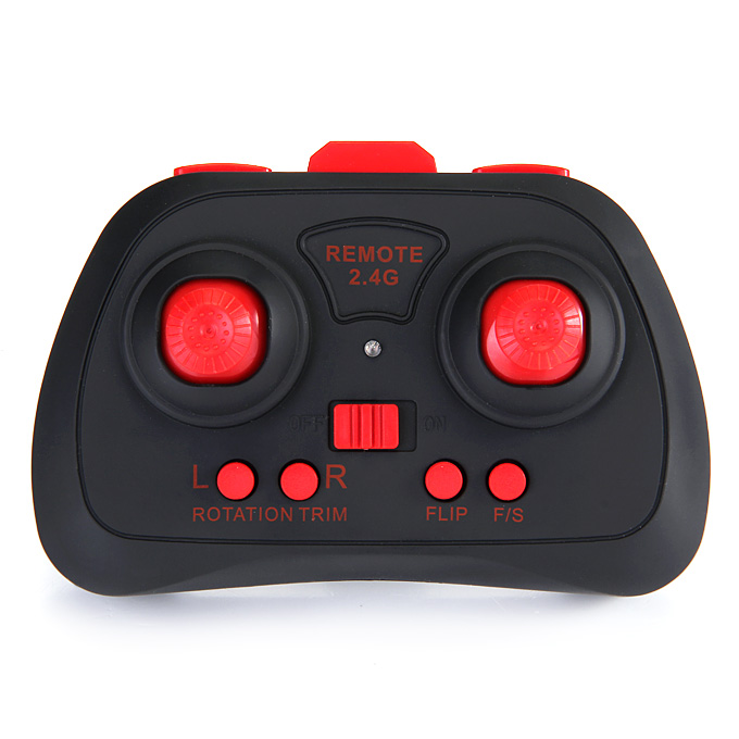Global Drone GW008 Mini Skull 2.4G 4CH 6Axis Automatic Parallel System 3D Rolling RC Quadcopter - Red