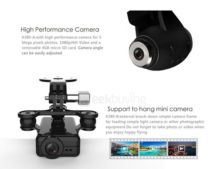 XK DETECT X380-B 1080P HD Camera GPS Compass Headless Mode RC Quadcopter Mode 2 RTF