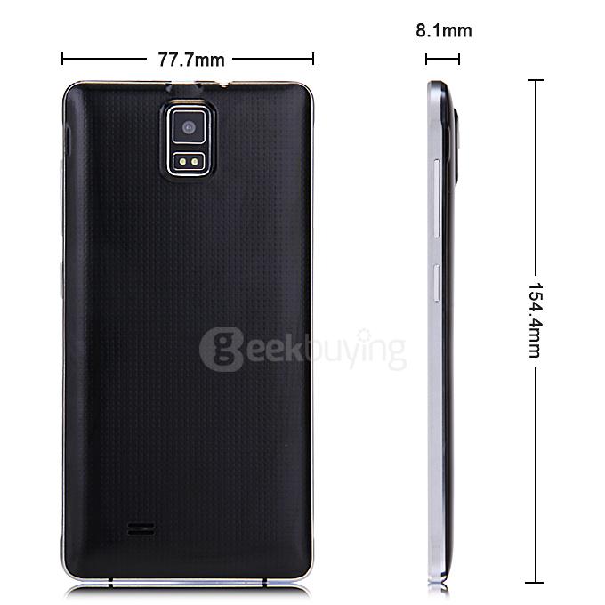 JIAKE N9105 5.5inch QHD MTK6572 Dual Core 1.2GHz Smartphone Android 4.4.2 512MB 4GB 5.0MP 3G GPS Smart Wake - Black