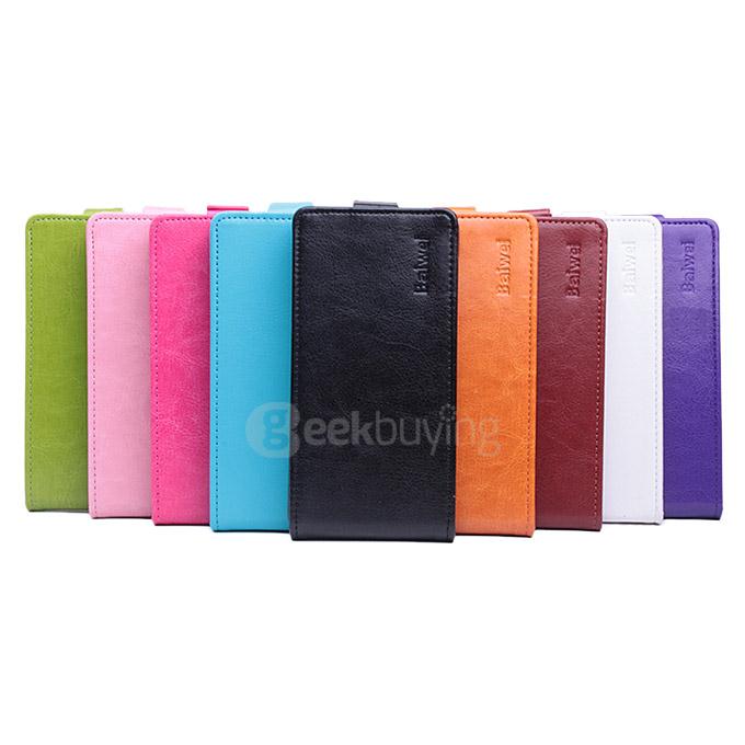 Baiwei Protective Hard Cover Up&Down Flip Stand Leather Case with Back Shell for Micromax Unite 3 Q372 - Green