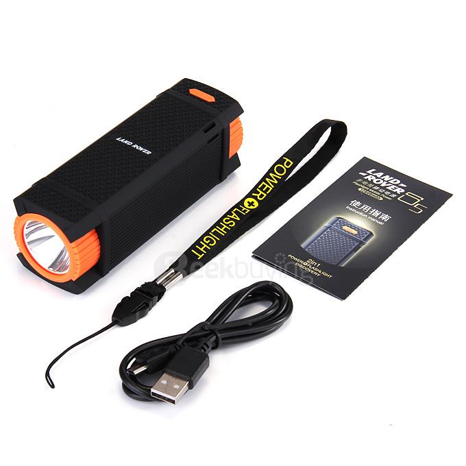 Discovery S5 12000mAh Mobile Power Bank Dual USB 2.1A External Battery Charger with Flashlight for iPhone Samsung HTC XIAOMI - Dark Orange