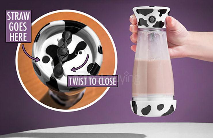 Portable Milk Blender MINI Mixer Automatic Self-Stirring Mug Coffee Milk Tea Mixer - Black+White