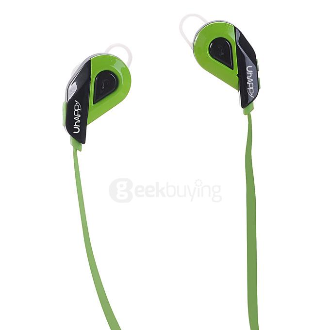 Uhappy S02 Sports Headset Stereo Bluetooth 4.1 Wireless Headset In-Ear Microphone Handfree Anti-Sweat Earphone - Green