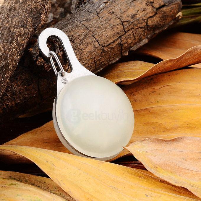 NiteIze SLG-06-07 Multi-functional Stainless Steel Outdoor Carabiner w/ LED - White + Silver