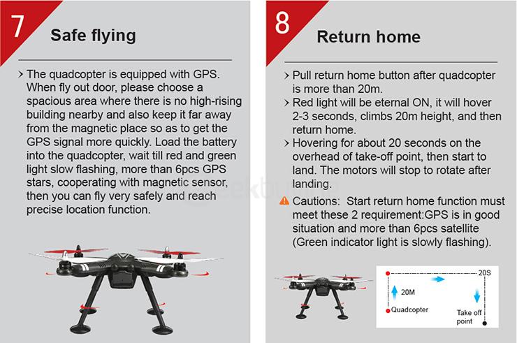 XK DETECT X380-B 1080P HD Camera GPS Compass Headless Mode RC Quadcopter Mode 2 RTF