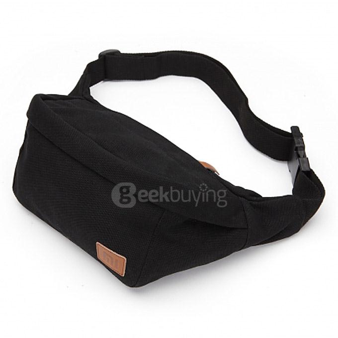 Original Xiaomi Bag Simple Canvas Waist Bag Casual Style - Black