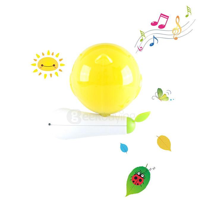Birds LED Night Light Novel Wall Night Lamp with Wall Sticker - Yellow