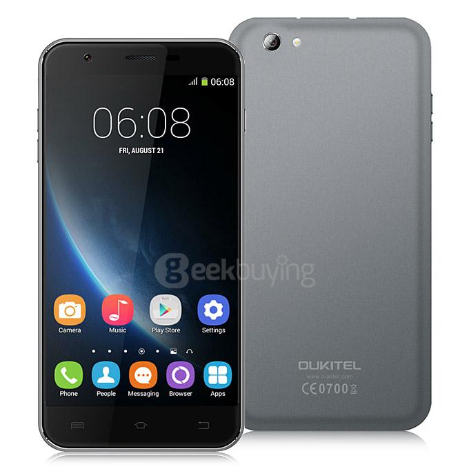 Oukitel U7 Pro 5.5inch IPS HD Android 5.1 1GB RAM 8GB ROM Smartphone MT6580 Quad Core 1.3GHz 13.0MP 3G GPS - Gray