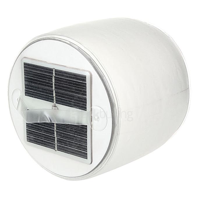 Portable Inflatable 10-LED RGB Light Solar Powered Folding Lantern w/ 8-Mode - Colorful Light