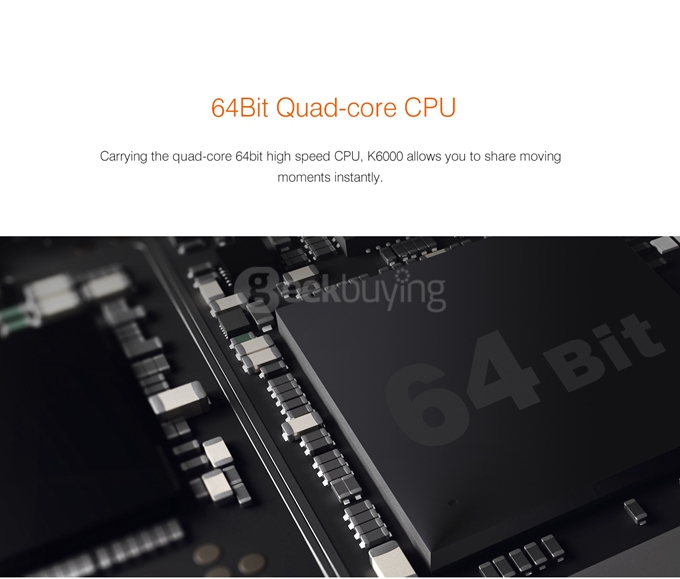 Oukitel K6000 5.5inch IPS HD 4G LTE 6000mAh Android 5.1 Smartphone 64-Bit MT6735 Quad Core 2GB 16GB 13.0MP - Gray
