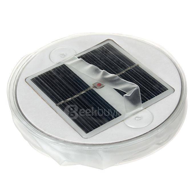 Portable Inflatable 10-LED RGB Light Solar Powered Folding Lantern w/ 8-Mode - Colorful Light
