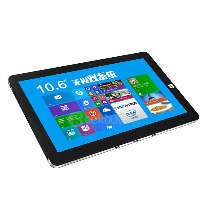 CHUWI Vi10 Pro 10.6 Inch Dual OS Windows8.1 + Android4.4 Tablet PC 2GB/64GB Intel Z3736F Quad Core 2.16GHz IPS 1366*768 Bluetooth HDMI WiFi - Black