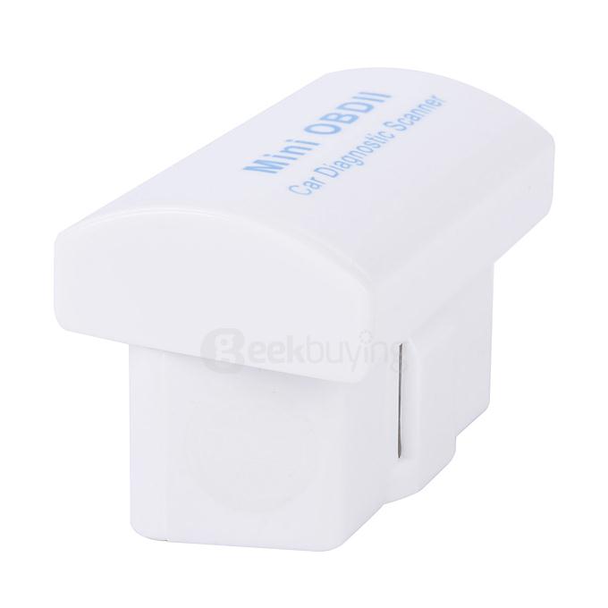 Mini OBDII Bluetooth Car Diagnostic Scanner - White