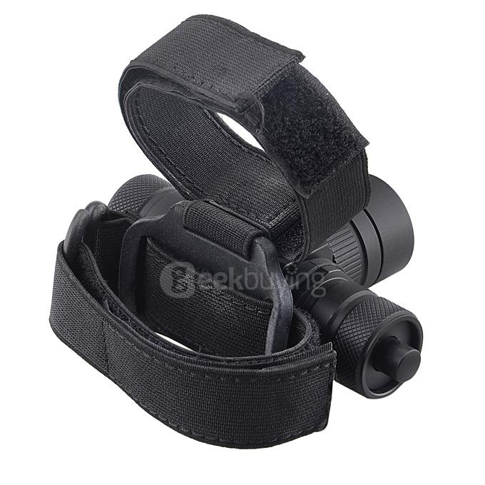 FandyFire CREE XM-L2 T6 1000lm 1-Mode Cool White Light Diving Flashlight w/ Strap - Black