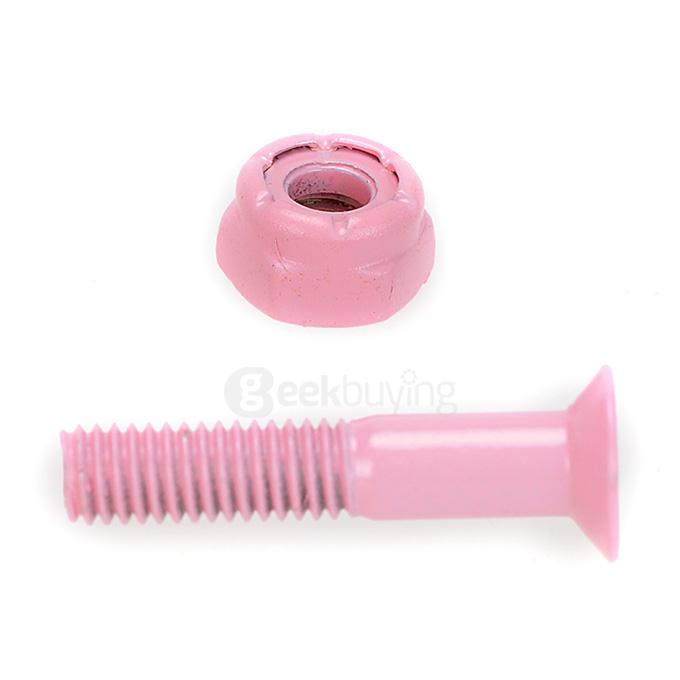 26 mm Skateboard longboard Screws Bolts - Pink ( 8 pcs / set )