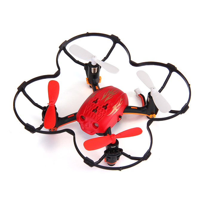 Global Drone GW008 Mini Skull 2.4G 4CH 6Axis Automatic Parallel System 3D Rolling RC Quadcopter - Red