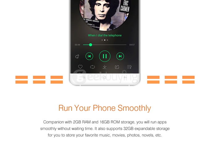 Oukitel K6000 5.5inch IPS HD 4G LTE 6000mAh Android 5.1 Smartphone 64-Bit MT6735 Quad Core 2GB 16GB 13.0MP - White