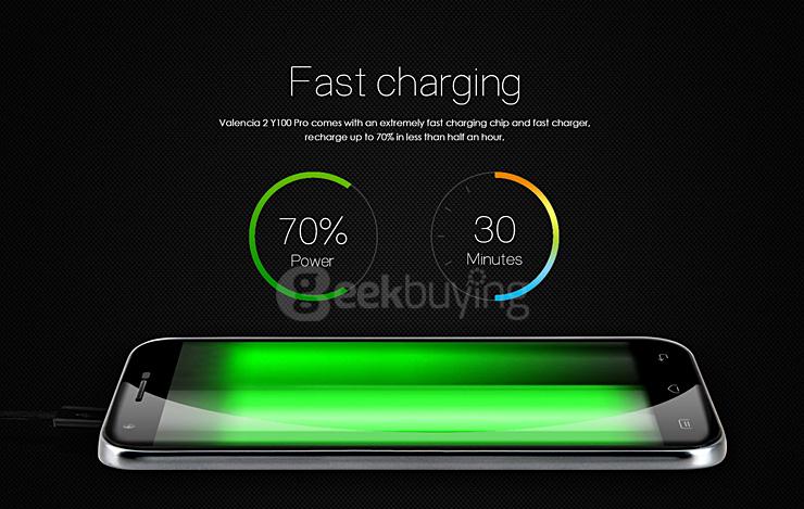 DOOGEE Y100 Plus 5.5inch 64bit 4G Android 5.1 2GB 16GB Smartphone MTK6735 Quad Core 2.5D Corning Gorilla Glass - White