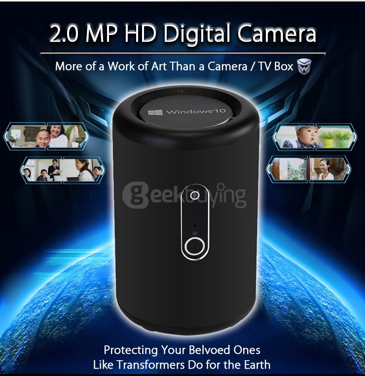 G2 Windows 2.0 MP Camera w/ MIC Intel MINI PC Z3735F Quad Core 2G/32G 2.4/5G Dual Band WIFI Bluetooth4.0 - Gold