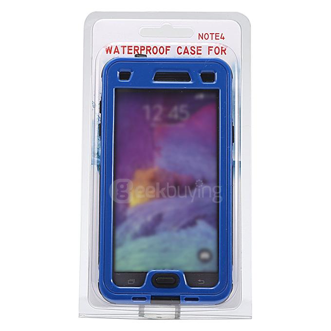 IP68 Protective Case Swimming Waterproof Shockproof Phone Case Cover For Samsung Galaxy Note 4 N9100 - Deep Blue