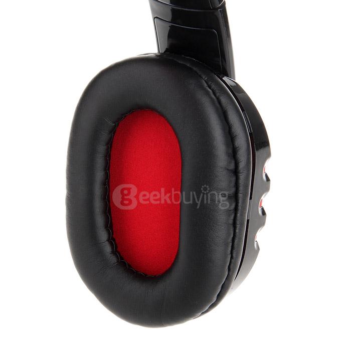 VYKON Professional Wireless Bluetooth Gaming Headphone HIFI Music Headset with Microphone - Black+Red