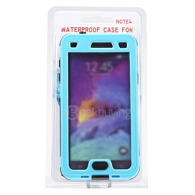 IP68 Protective Case Swimming Waterproof Shockproof Phone Case Cover For Samsung Galaxy Note 4 N9100 - Azure
