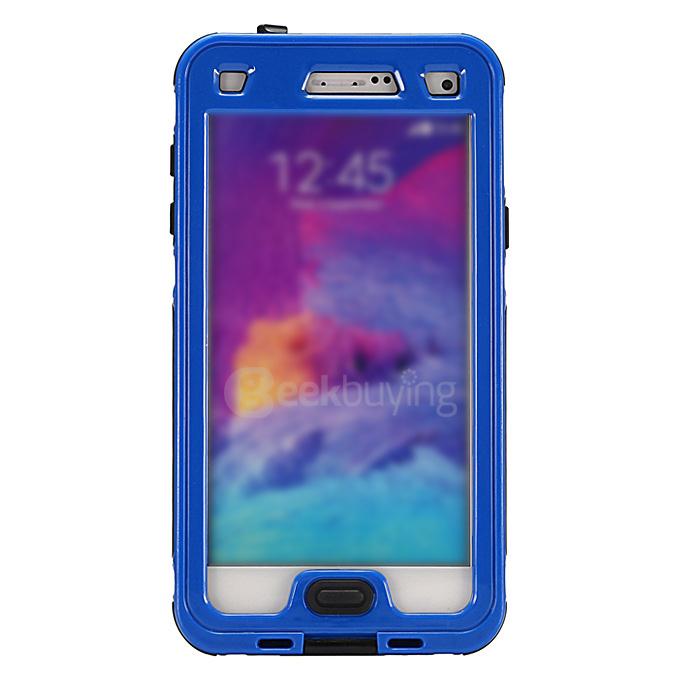 IP68 Protective Case Swimming Waterproof Shockproof Phone Case Cover For Samsung Galaxy Note 4 N9100 - Deep Blue