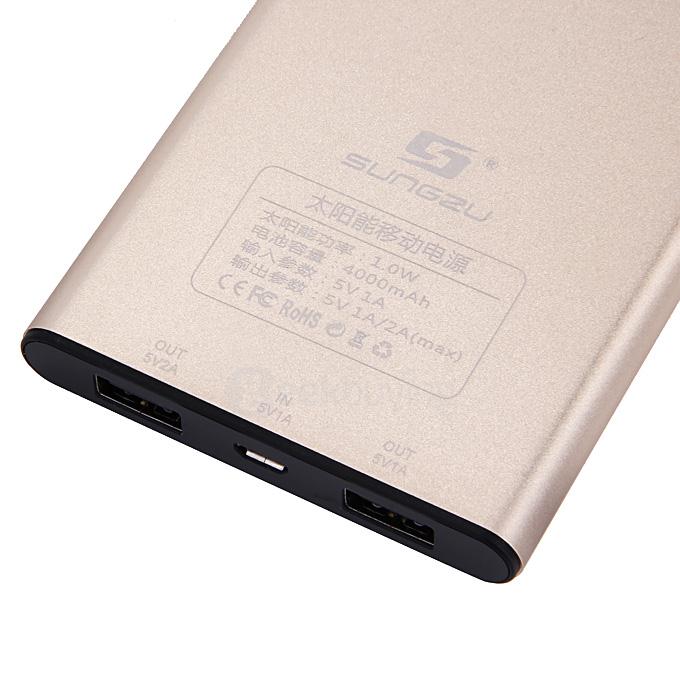4000mAh USB Solar Power Bank Portable Charger For Mobile Phone