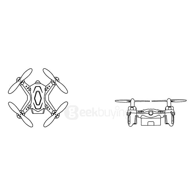 FINECO FX-2 2.4GHz 6Axis 3D Flip LED MINI RC Quadcopter - Orange
