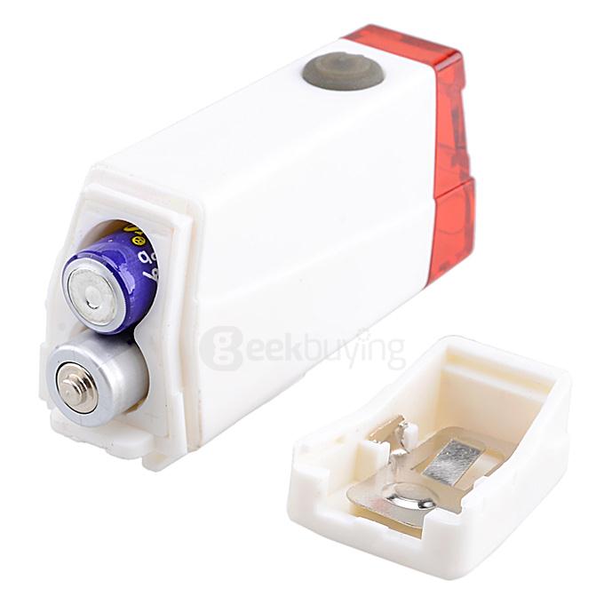 Leadbike 2-Mode LED Red Light Bike Tail Light - White (2 x AAA)