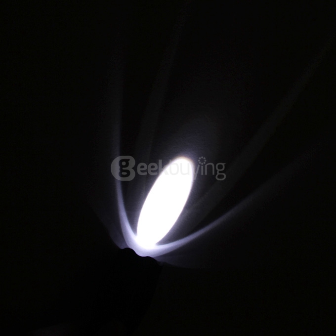 E-SMART Mini Stretch Zooming Cree XML-T6 900lm 3-Mode White Tactical Flashlight - Black