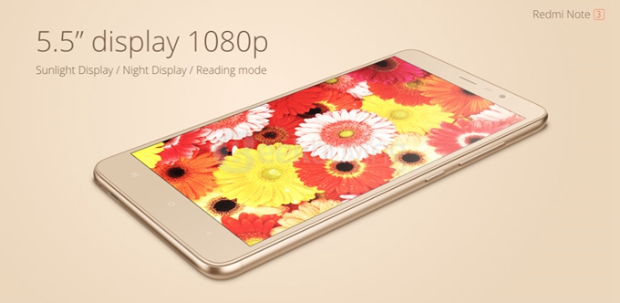 Xiaomi Redmi Note 3 5.5 Inch FHD 2GB 16GB Smartphone 64bit Helio X10 Octa Core MIUI V7 13.0MP TOUCH ID - Silver