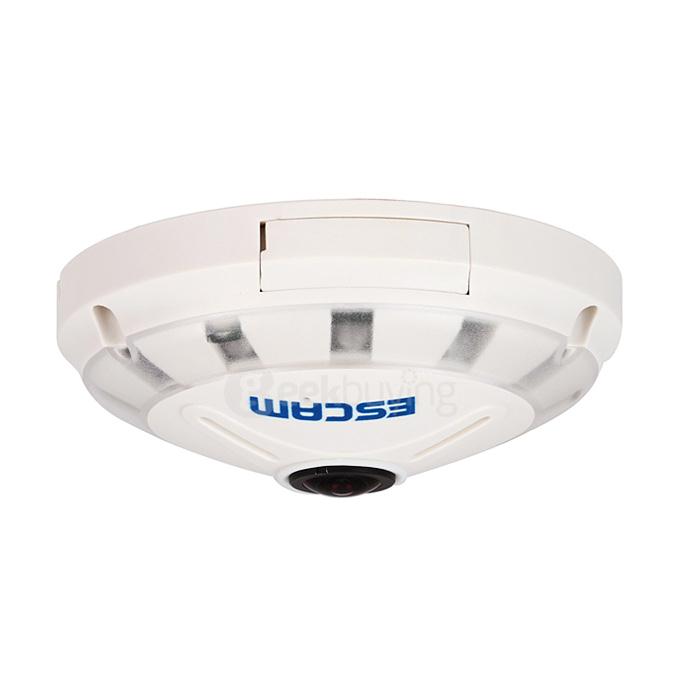 Escam Panarama QP130 3D 1.3MP Fish Eye 1280*1024 H.264 Onvif P2P Day/Night Network IP Camera - EU Plug