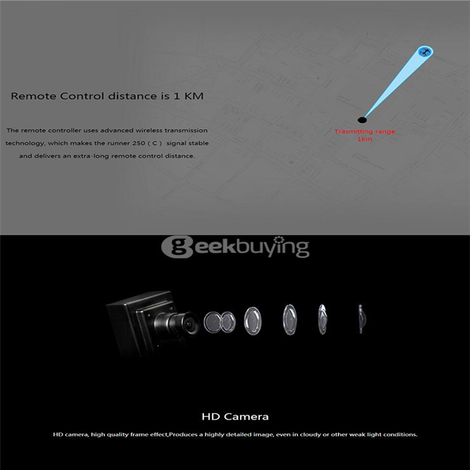 Walkera Runner 250(C) with DEVO 7 800TVL Camera CC3D Flight Controller OSD RC Quadcopter RTF