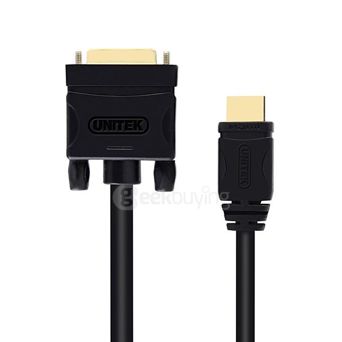 UNITEK Y-C218 Bi-Directional Digital 1080P HD HDMI1.4 to DVI Converter Cable Adapter 2M