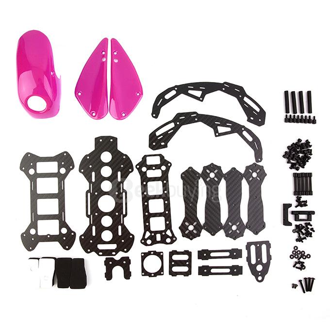 RoboCat 270mm Carbon Fiber Frame Kit for FPV Quadcopters - Pink