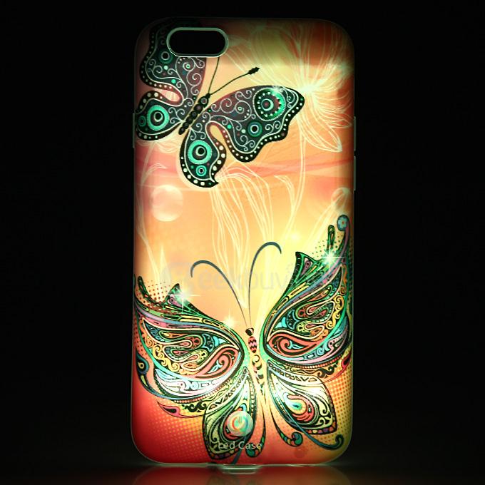 Show Love H3003 Flicker Phone Case Protective Silicon Case Cover for Apple iPhone 6 iPhone 6S - Butterfly