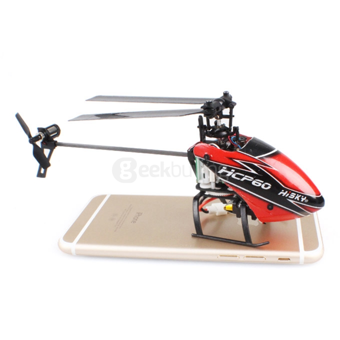 Hisky HCP60 6CH Mini RC Helicopter Flybarless 2.4G 6 Axis Gyro