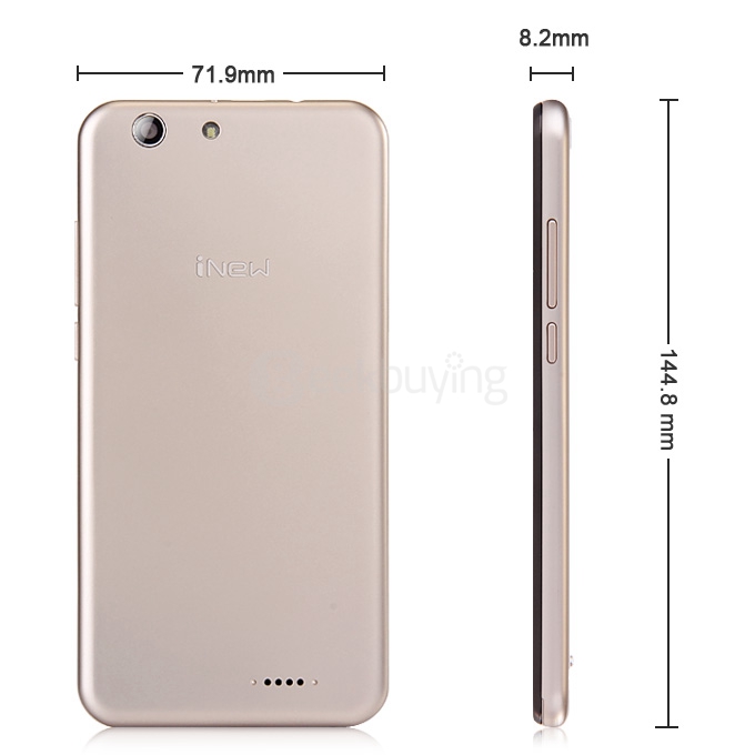 iNew U5 5.0inch IPS 1280x720 4G FDD-LTE Android 5.1 1GB RAM 16GB ROM Smartphone MT6735 Quad Core 8.0MP 2.0MP - Gold